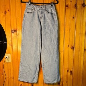 Edikted Light Blue Wide Leg Jeans